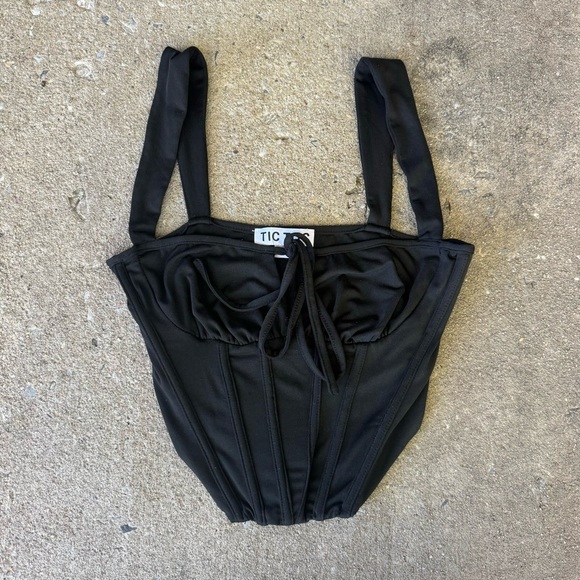 Black‎ Tic Toc Boutique Tank - S - Picture 1 of 2